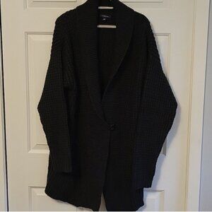 Lands' End Relaxed Fit Chunky Knit Cardigan For Indoor/Outdoor Use